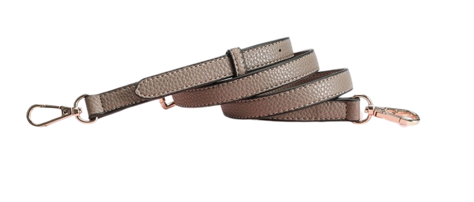 Leather handbag strap elephant grey